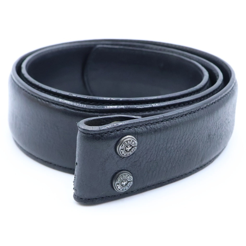 CHROME HEARTS(クロムハーツ) 1.5 STRAP 1.5inchスクロールレーベルリベッツ レザーベルト