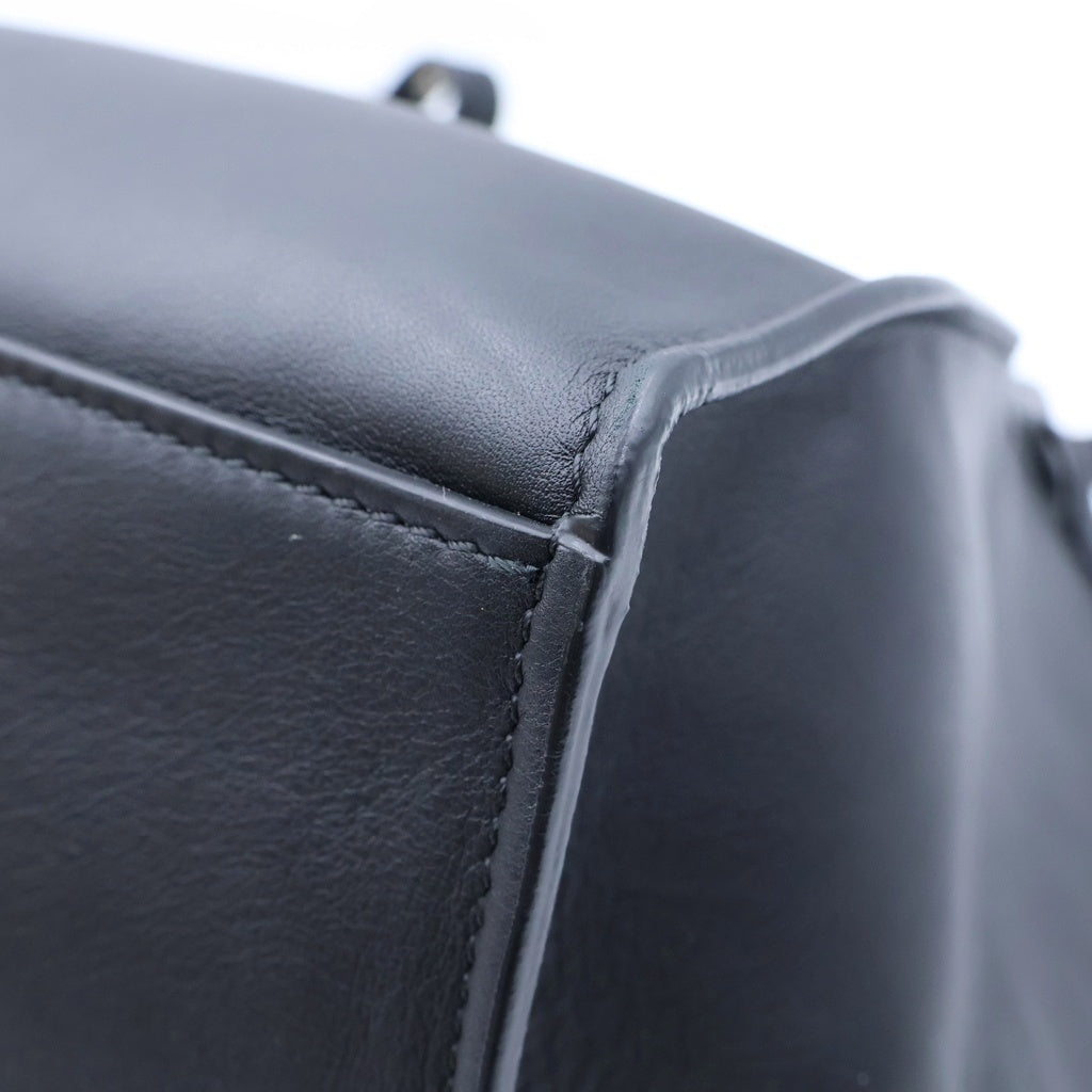 CELINE(セリーヌ) ビッグバッグ スモール レザー 2WAY ハンド ショルダー トートバッグ シルバー金具 ブラック 183313A4U レディース