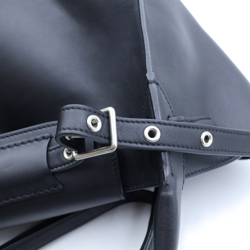 CELINE(セリーヌ) ビッグバッグ スモール レザー 2WAY ハンド ショルダー トートバッグ シルバー金具 ブラック 183313A4U レディース