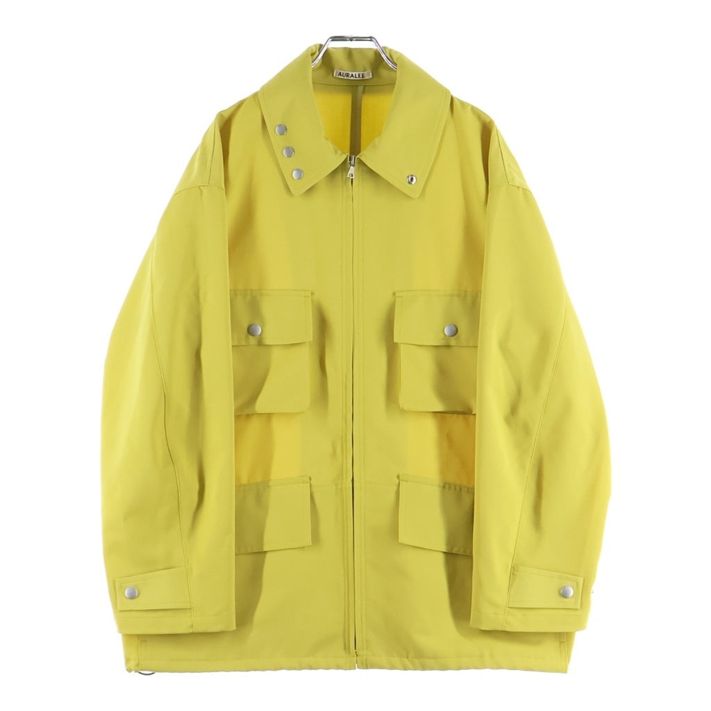AURALEE(オーラリー) WOOL MAX CANVAS BLOUSON ウールマックスキャンバスブルゾン マルチポケットジャケット イエロー A26SB02WC