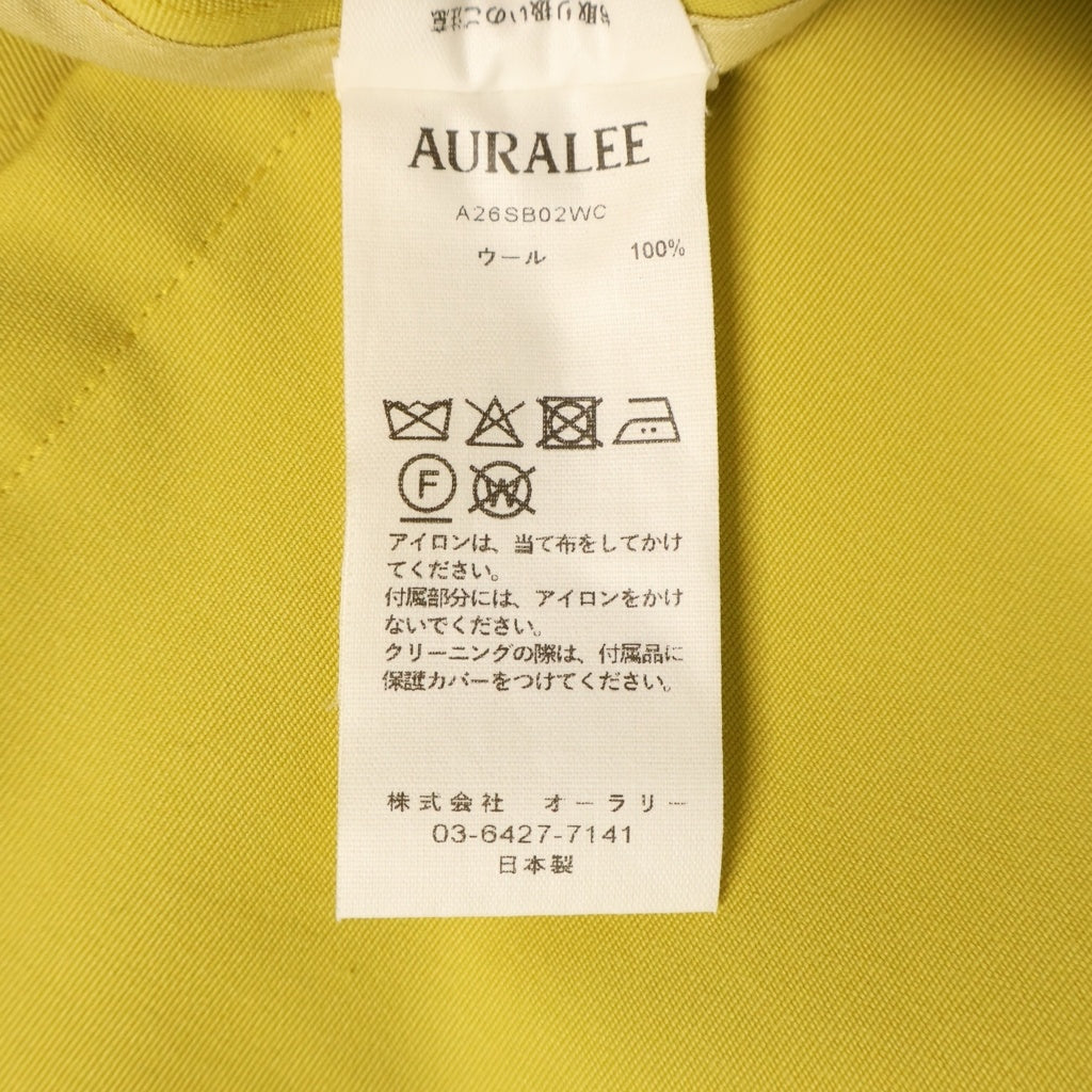 AURALEE(オーラリー) WOOL MAX CANVAS BLOUSON ウールマックスキャンバスブルゾン マルチポケットジャケット イエロー A26SB02WC