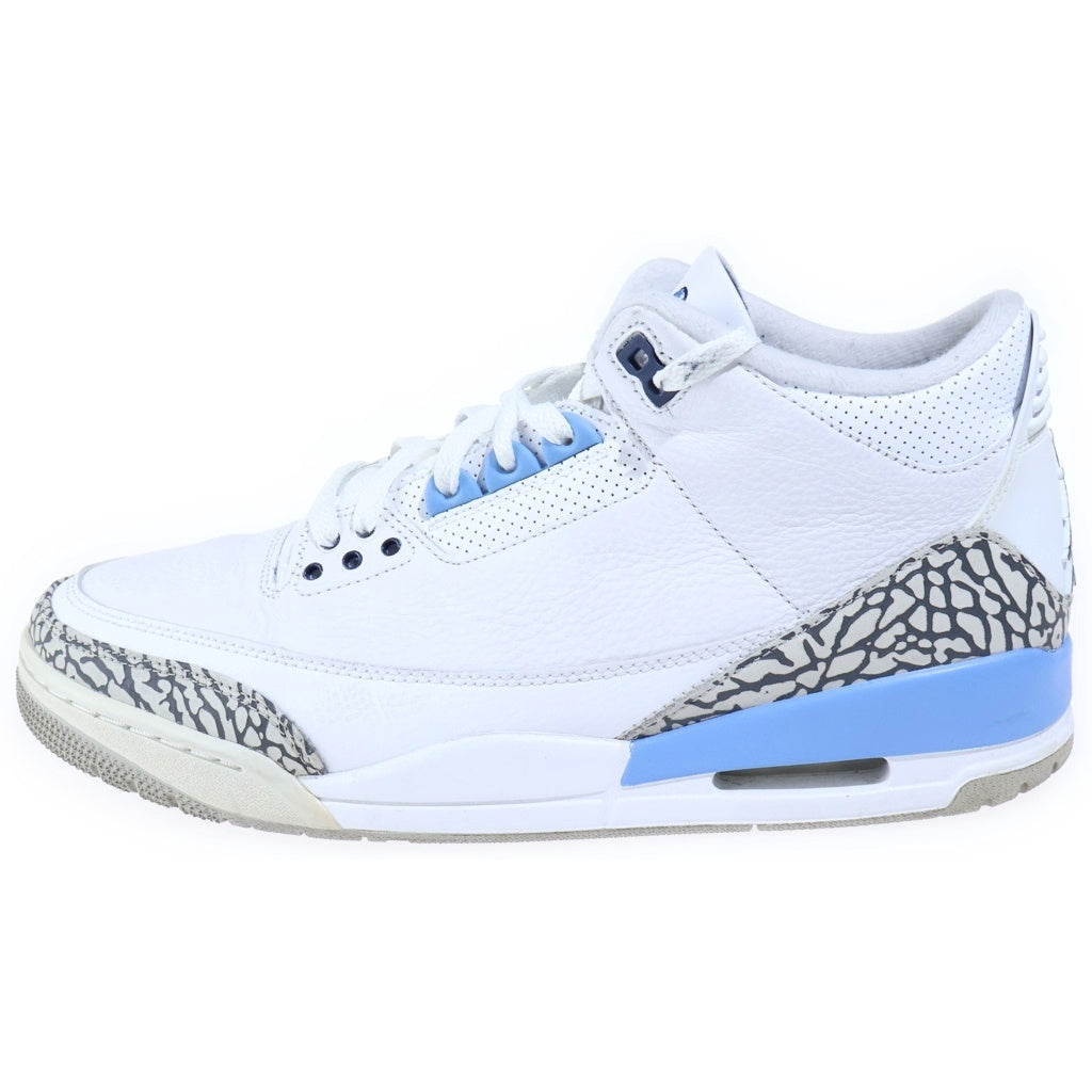 NIKE(ナイキ) AIR JORDAN 3 RETRO UNC エアジョーダン3 レトロ ローカットスニーカー ホワイト/ブルー US11/29.0cm CT8532-104