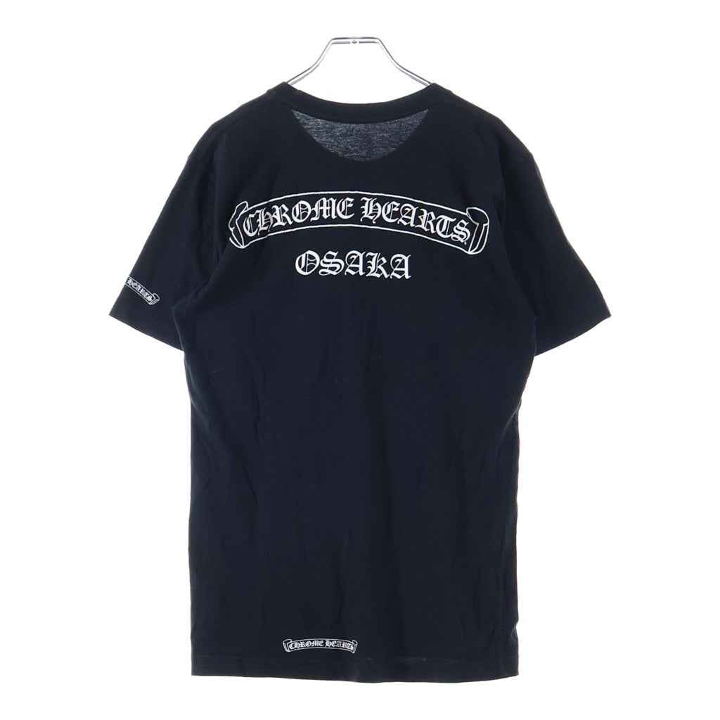 CHROME HEARTS(クロムハーツ) OSAKA BACK SCROLL LABEL LOGO S/S TEE 大阪限定 バック スクロールラベル 半袖Tシャツ ブラック/ホワイト