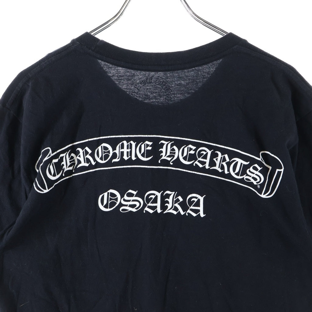 CHROME HEARTS(クロムハーツ) OSAKA BACK SCROLL LABEL LOGO S/S TEE 大阪限定 バック スクロールラベル 半袖Tシャツ ブラック/ホワイト