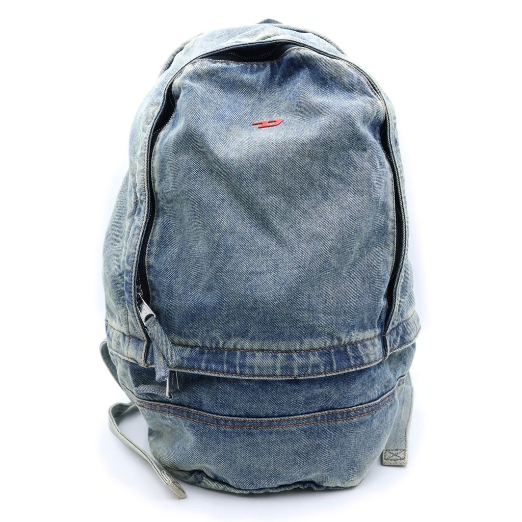 DIESEL(ディーゼル) RAVE ラバーロゴ デニム バッグパック インディゴ X09921-P6830