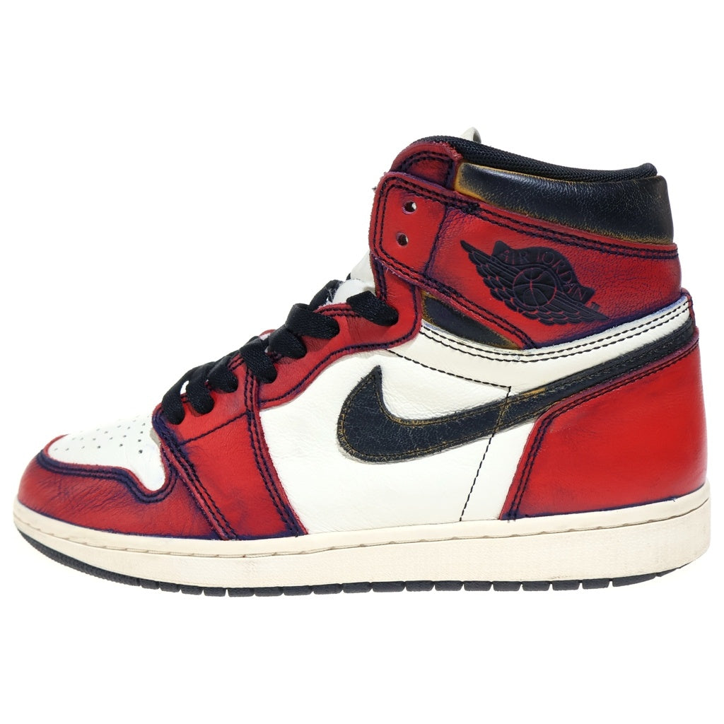 NIKE(ナイキ) AIR JORDAN 1 HIGH OG DEFIANT LA TO CHICAGO CD6578-507 エアジョーダン1 エルエートゥーシカゴ ハイカットスニーカー ホワイト/レッド US9/27.0cm