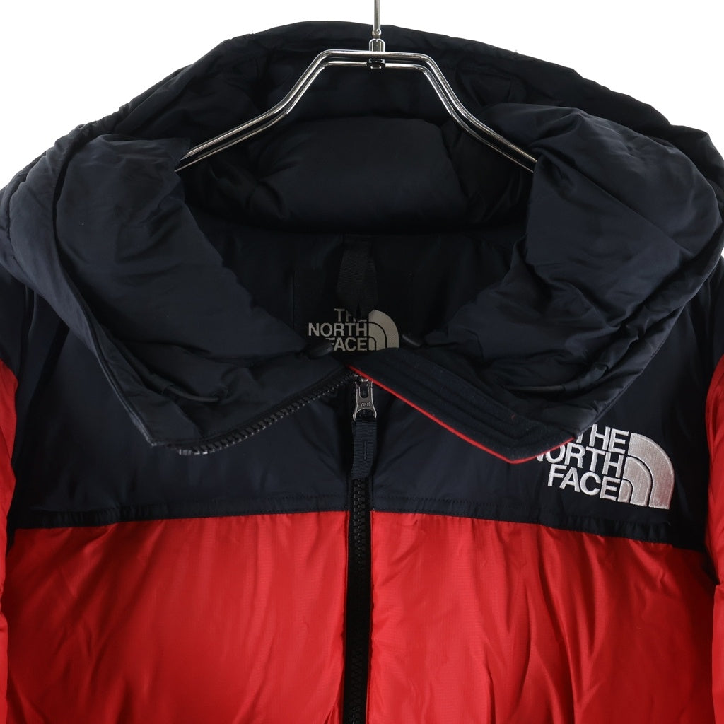 THE NORTH FACE(ザノースフェイス) NUPTSE HOODIE ヌプシ ジップアップ ダウンジャケット フロントロゴ刺繍 レッド ND92041R