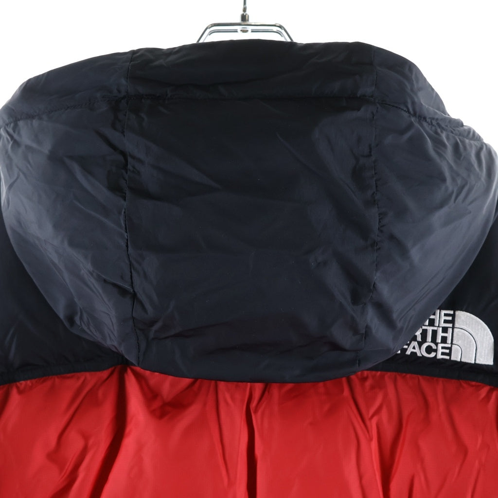 THE NORTH FACE(ザノースフェイス) NUPTSE HOODIE ヌプシ ジップアップ ダウンジャケット フロントロゴ刺繍 レッド ND92041R