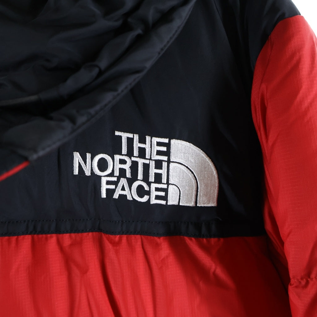 THE NORTH FACE(ザノースフェイス) NUPTSE HOODIE ヌプシ ジップアップ ダウンジャケット フロントロゴ刺繍 レッド ND92041R