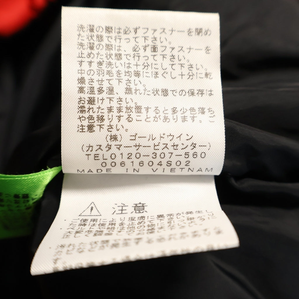 THE NORTH FACE(ザノースフェイス) NUPTSE HOODIE ヌプシ ジップアップ ダウンジャケット フロントロゴ刺繍 レッド ND92041R
