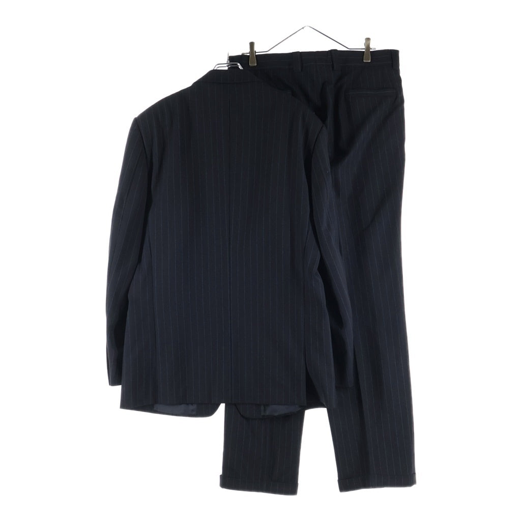 VERSACE(ヴェルサーチ) CLASSIC ピンストライプ セットアップスーツ テーラードジャケット 裏ロゴ総柄 グレー 29S3K3