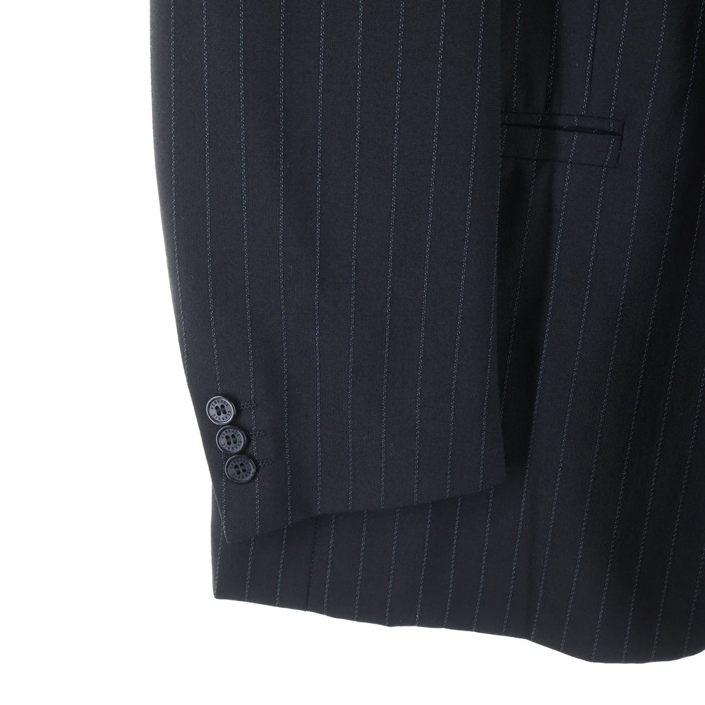 VERSACE(ヴェルサーチ) CLASSIC ピンストライプ セットアップスーツ テーラードジャケット 裏ロゴ総柄 グレー 29S3K3