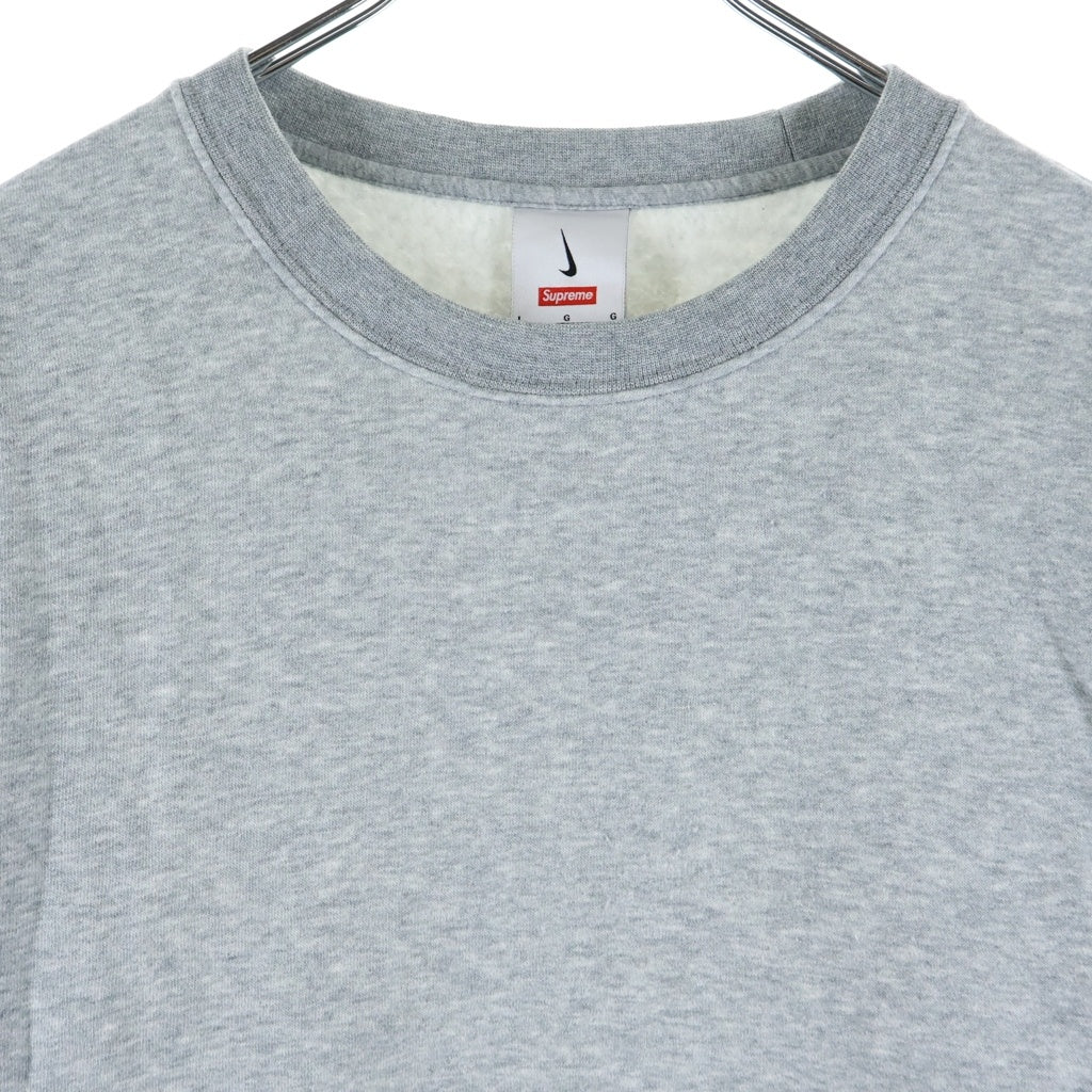 SUPREME(シュプリーム) 22SS×NIKE Arc Crewneck アーチ クルーネック スウェット 両面ロゴ刺繍 グレー DM1776-050