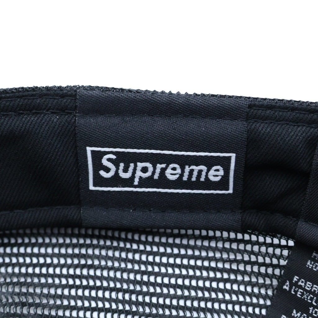 SUPREME(シュプリーム) 24SS×New Era Box Logo Mesh Back ボックス ロゴ刺繍 メッシュ キャップ 帽子 ブラック 7 1/2