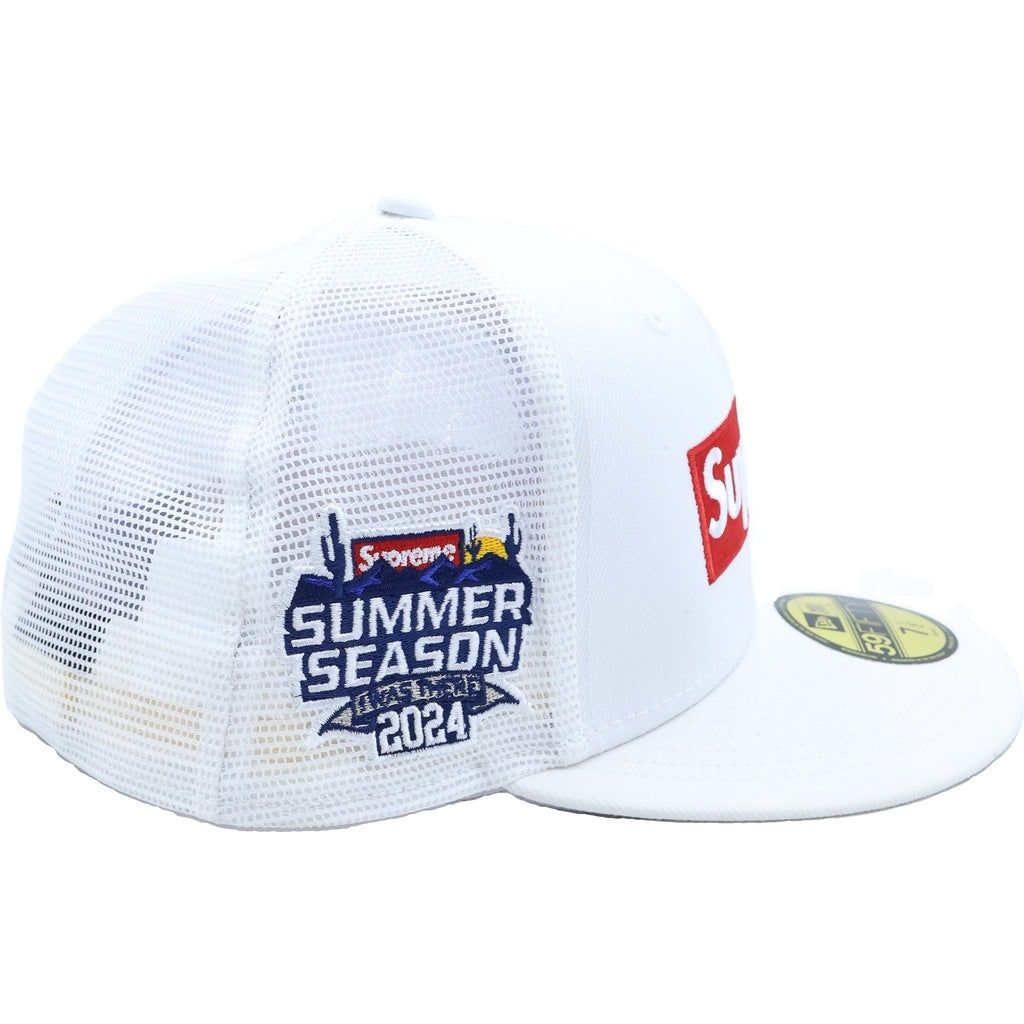 SUPREME(シュプリーム) 24SS×New Era Box Logo Mesh Back ボックス ロゴ メッシュ キャップ 帽子 ホワイト 7 1/2