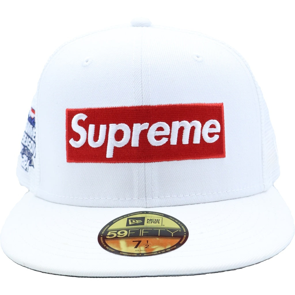 SUPREME(シュプリーム) 24SS×New Era Box Logo Mesh Back ボックス ロゴ メッシュ キャップ 帽子 ホワイト 7 1/2