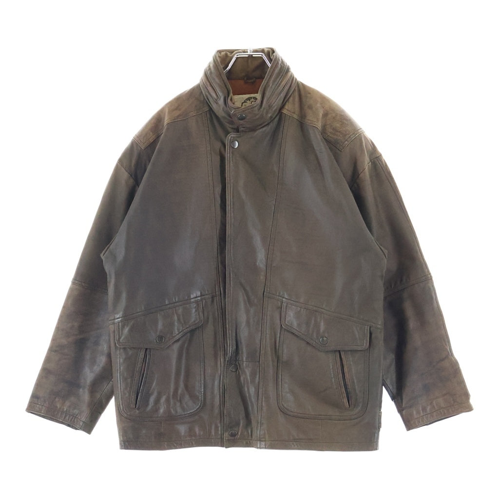 NO BRAND(ノーブランド) VINTAGE GLOBAL IDENTITY グローバル アイデンティティ G-3 レザー ミリタリー フライトジャケット ブラウン