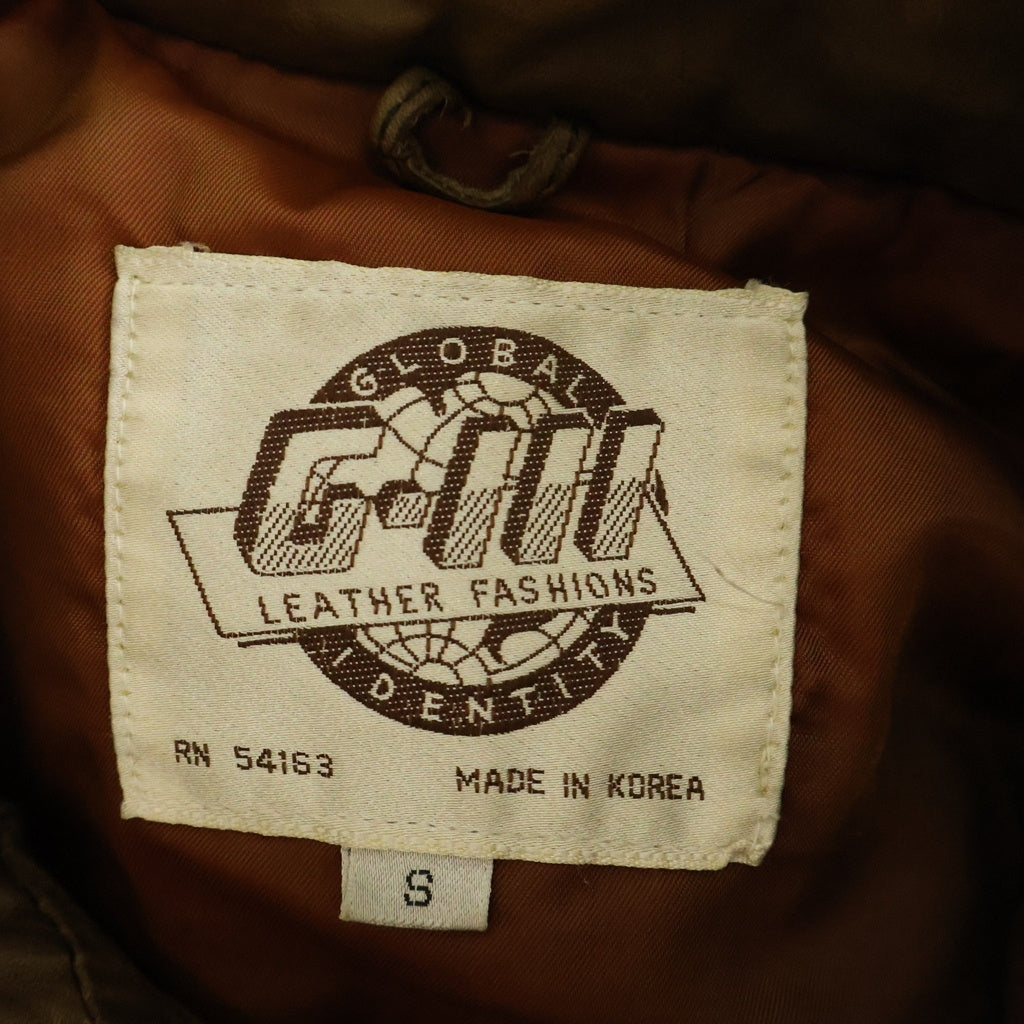 NO BRAND(ノーブランド) VINTAGE GLOBAL IDENTITY グローバル アイデンティティ G-3 レザー ミリタリー フライトジャケット ブラウン