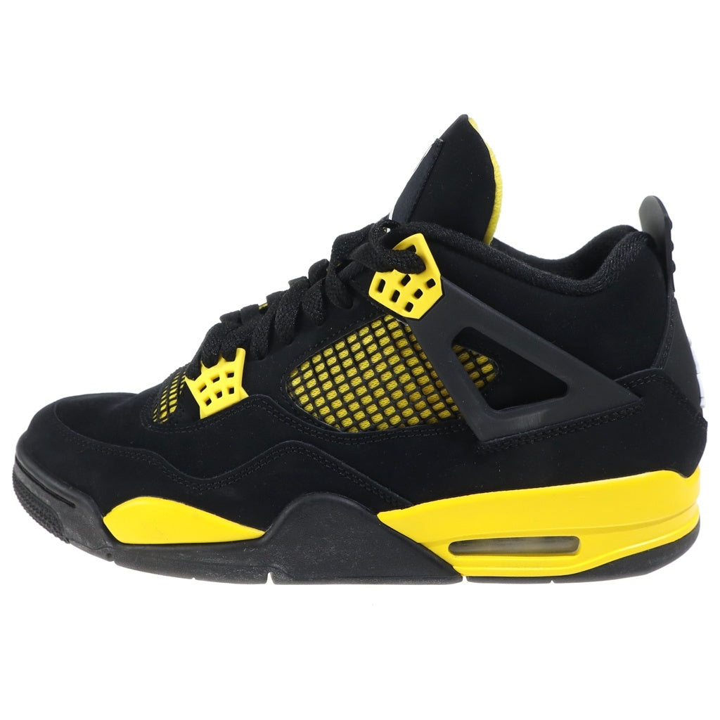 NIKE(ナイキ) AIR JORDAN 4 RETRO THUNDER エアジョーダン4 レトロ サンダー ハイカットスニーカー ブラック/イエロー US10/28cm DH6927-017