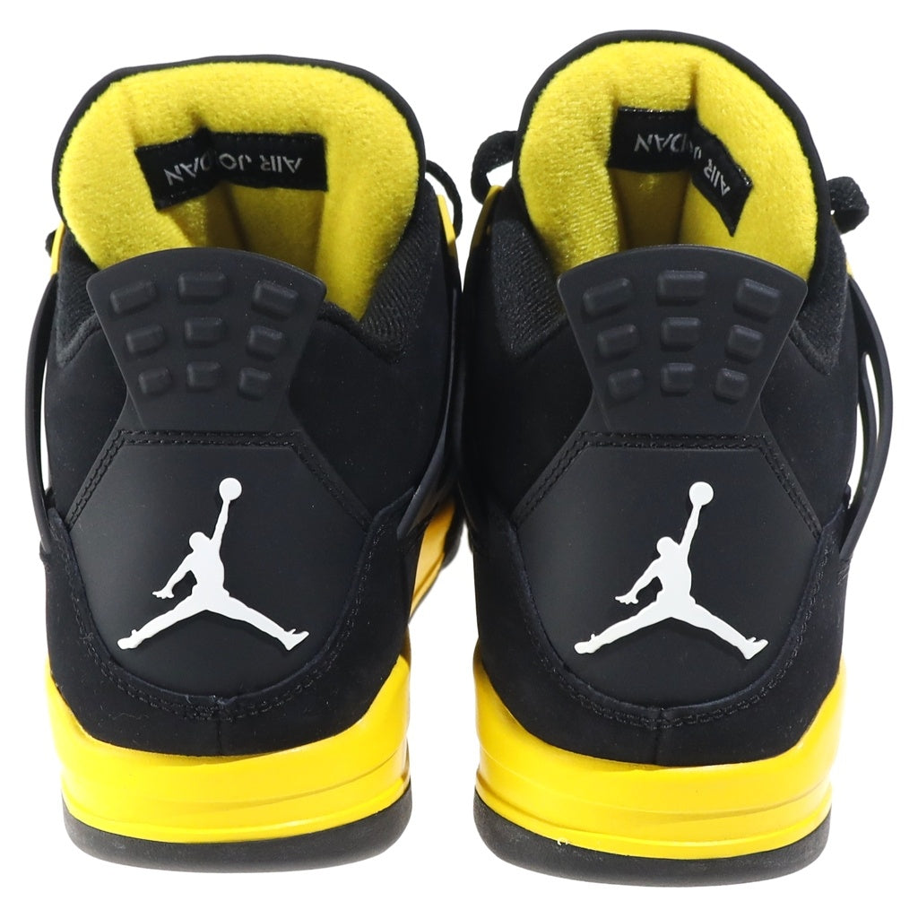 NIKE(ナイキ) AIR JORDAN 4 RETRO THUNDER エアジョーダン4 レトロ サンダー ハイカットスニーカー ブラック/イエロー US10/28cm DH6927-017
