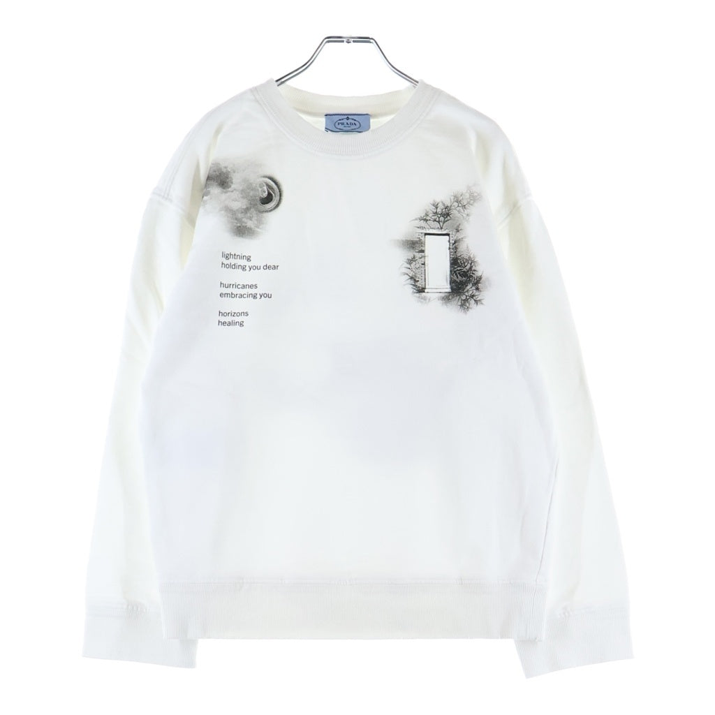 PRADA(プラダ) 22AW グラフィックプリント クルーネック スウェット トレーナー ホワイト ACS1 2022 530 レディース