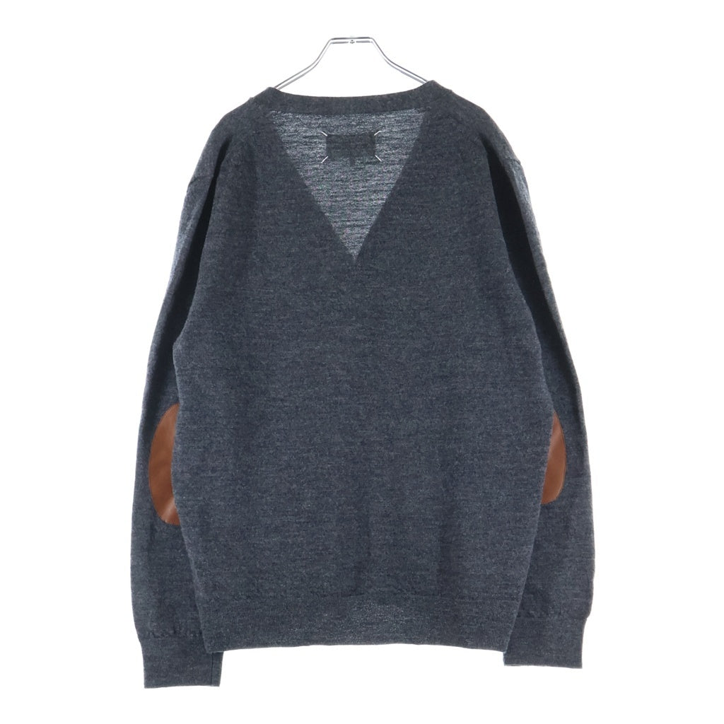 Maison Margiela(メゾンマルジェラ) 12G Elbow Patch Cardigan エルボーパッチ Vネック カーディガン グレー S50HP0012 M13062