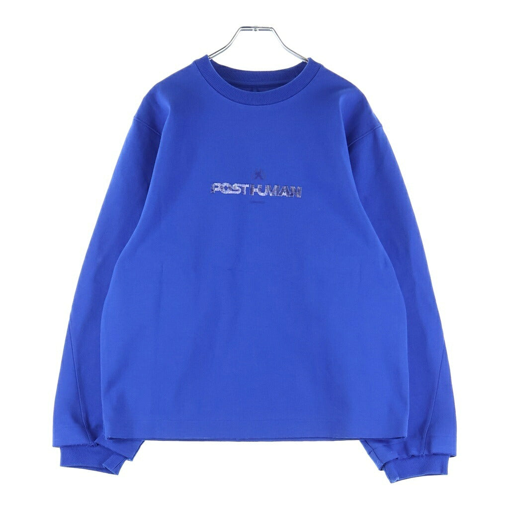 ADER ERROR(アーダーエラー) 25AW Crewneck Pullover Sweatshirt クルーネック ロゴ スウェットシャツ トレーナー ブルー BO01FWSW0107BL
