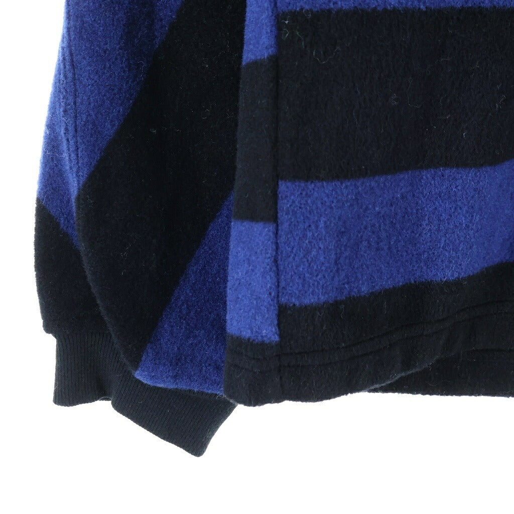 ADER ERROR(アーダーエラー) 20AW ウール ポロ襟 ボーダー 長袖ニット セーター ブルー/ブラック BO01FWPL010BL