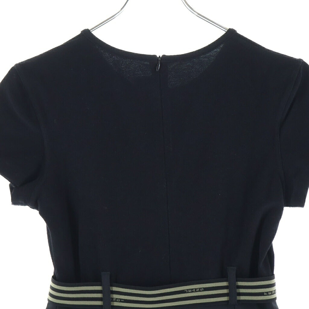 FENDI(フェンディ) Vintage 半袖半袖ワンピース ベルトループ フロントポケット ブラック レディース