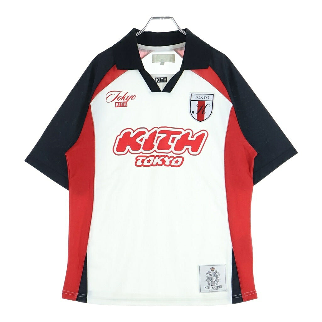 KITH(キス) 24SS TOKYO SOCCER JERSEY 東京限定 サッカージャージ 半袖ゲームシャツ ホワイト