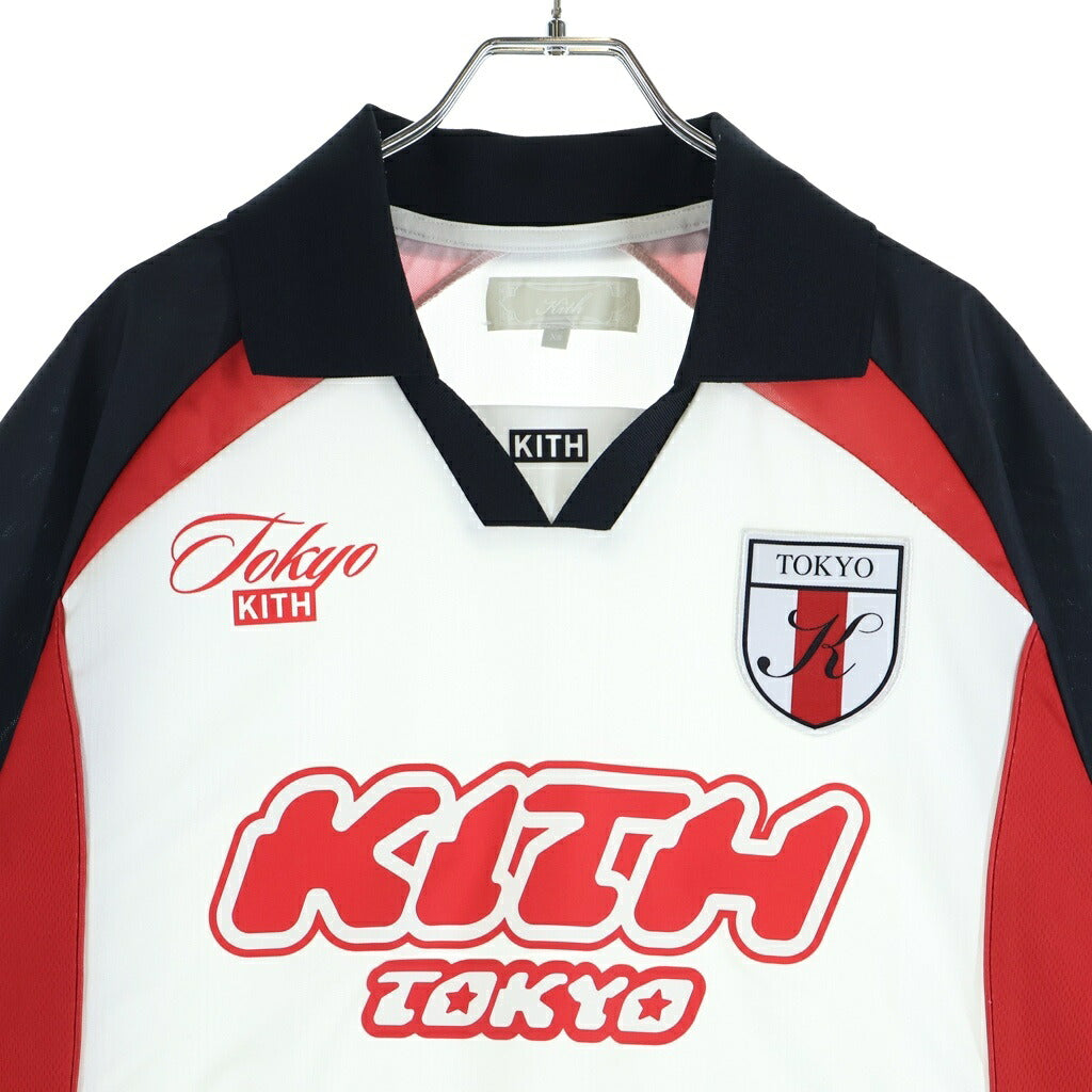KITH(キス) 24SS TOKYO SOCCER JERSEY 東京限定 サッカージャージ 半袖ゲームシャツ ホワイト
