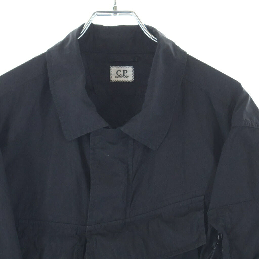 C.P. Company(シーピーカンパニー) Heavy Chrome-R Zipped Lens Overshirt ヘヴィ クロームアール ジップト レンズ オーバーシャツ ナイロンジャケット ブラック 20CMOS059A-110535G