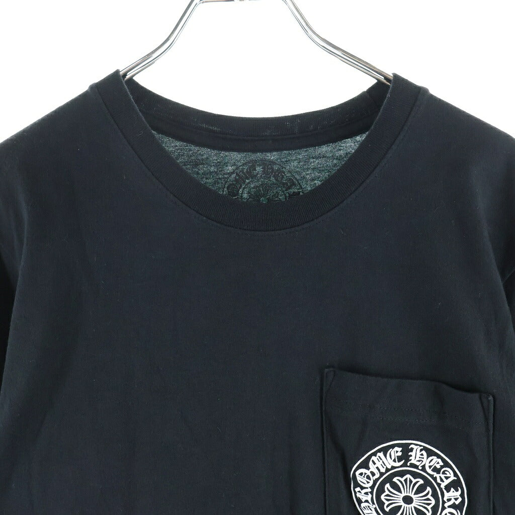 CHROME HEARTS(クロムハーツ) HORSESHOE S/S TEE ホースシュープリント ポケット半袖Tシャツ カットソー ブラック