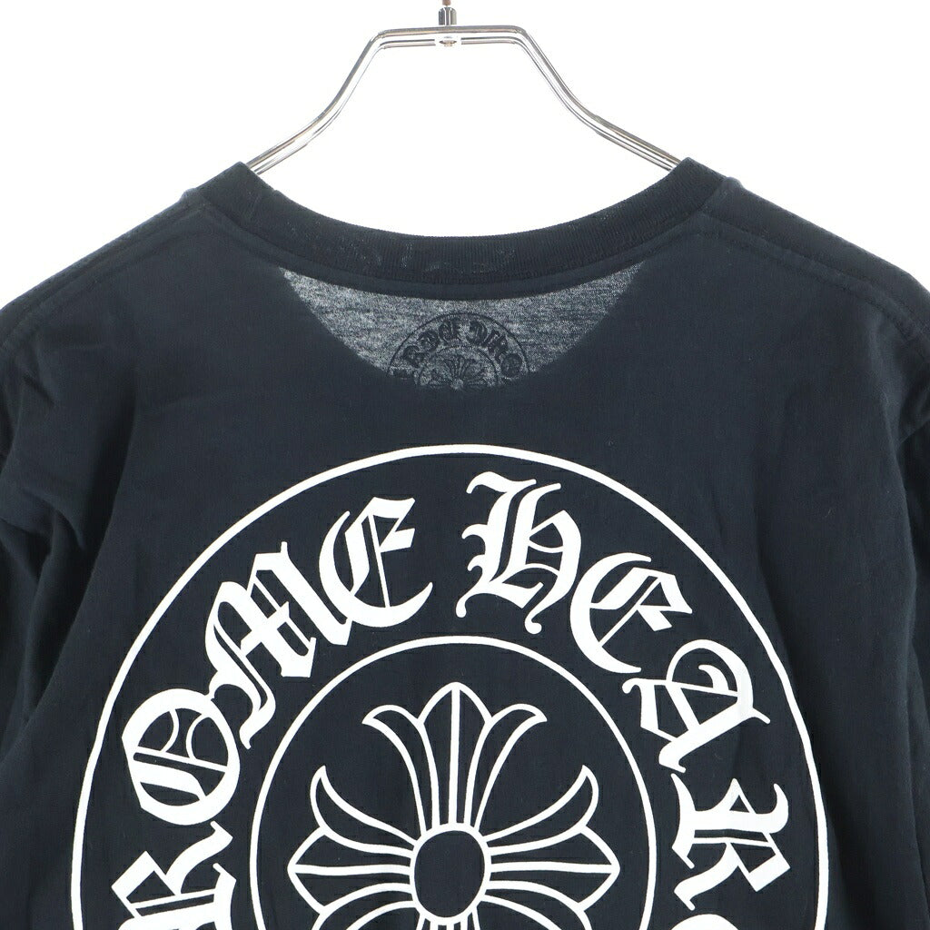 CHROME HEARTS(クロムハーツ) HORSESHOE S/S TEE ホースシュープリント ポケット半袖Tシャツ カットソー ブラック