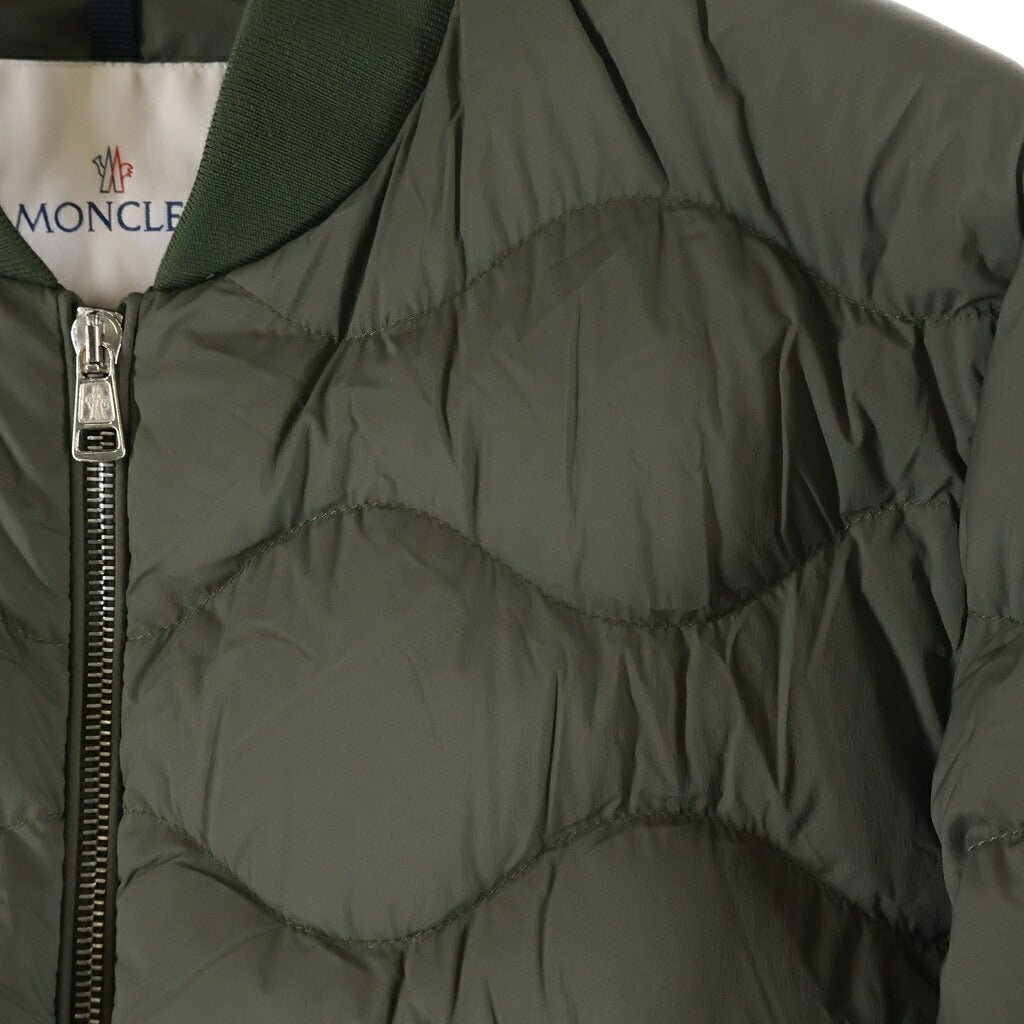 MONCLER(モンクレール) BOLELY GIUBBOTTO WAVE QUILTED ZIP UP DOWN JACKET ボレリー ウェーブキルティング ジップアップ ダウンジャケット カーキ F10911A50300
