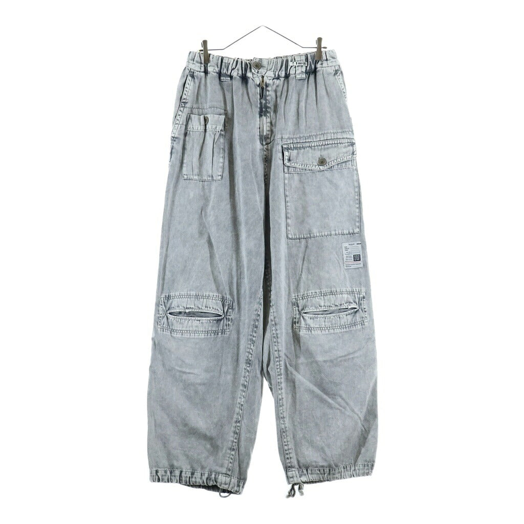 MAISON MIHARAYASUHIRO(メゾンミハラヤスヒロ) 24AW Loose satin Military Trousers ルース サテン ミリタリー トラウザーズ カーゴパンツ グレー J13PT112