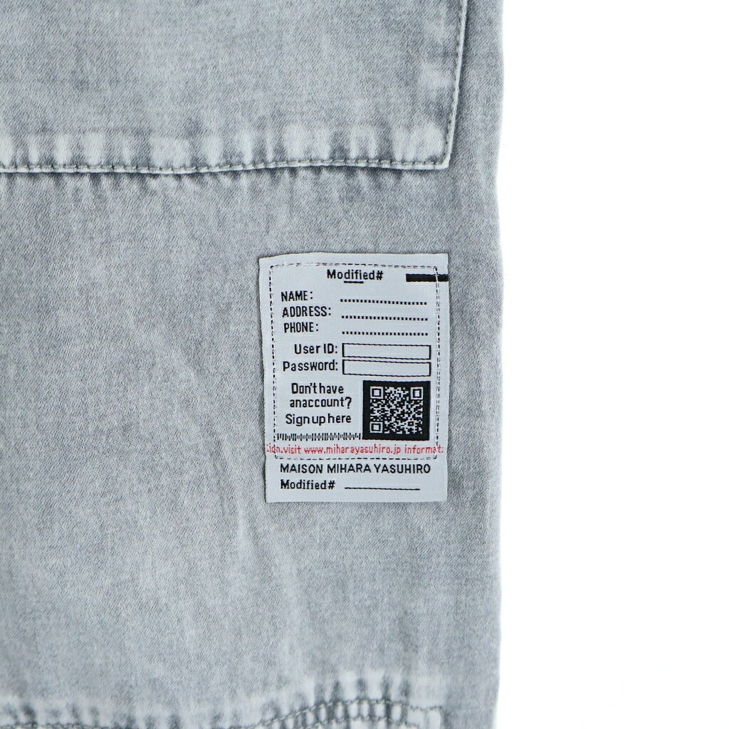 MAISON MIHARAYASUHIRO(メゾンミハラヤスヒロ) 24AW Loose satin Military Trousers ルース サテン ミリタリー トラウザーズ カーゴパンツ グレー J13PT112