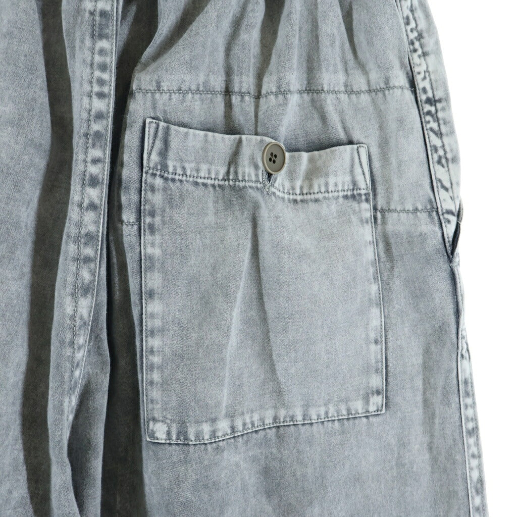 MAISON MIHARAYASUHIRO(メゾンミハラヤスヒロ) 24AW Loose satin Military Trousers ルース サテン ミリタリー トラウザーズ カーゴパンツ グレー J13PT112