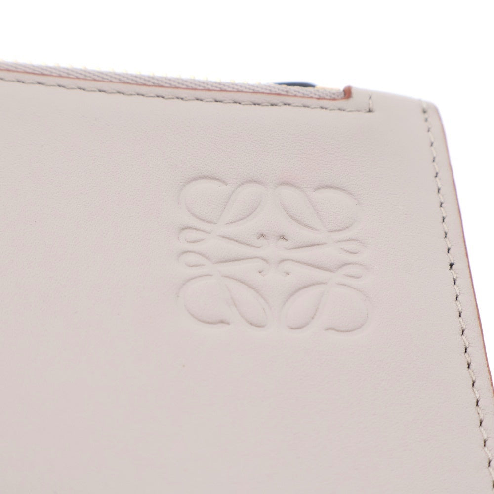 LOEWE(ロエベ) ダブルジップ ショルダーバッグ ななめ掛け バッグ ポーチ ポシェット グレージュ×ブラウン レザー ゴールド金具 113.54.Z43