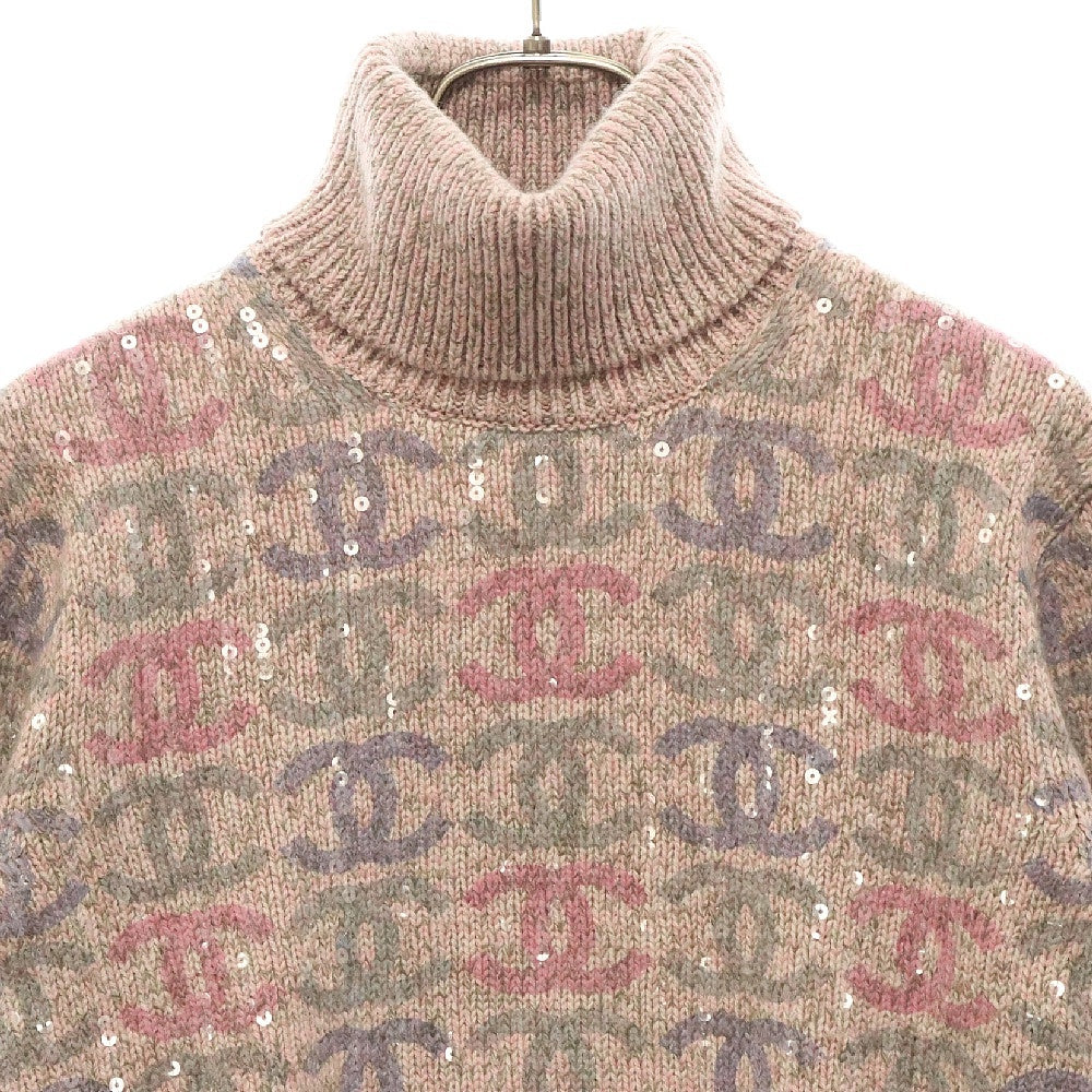 CHANEL(シャネル) 22AW ココマーク スパンコール ニット マルチカラー カシミヤ #36 P73878K10577