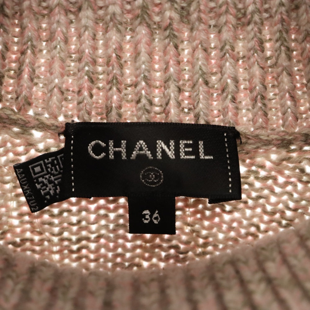CHANEL(シャネル) 22AW ココマーク スパンコール ニット マルチカラー カシミヤ #36 P73878K10577