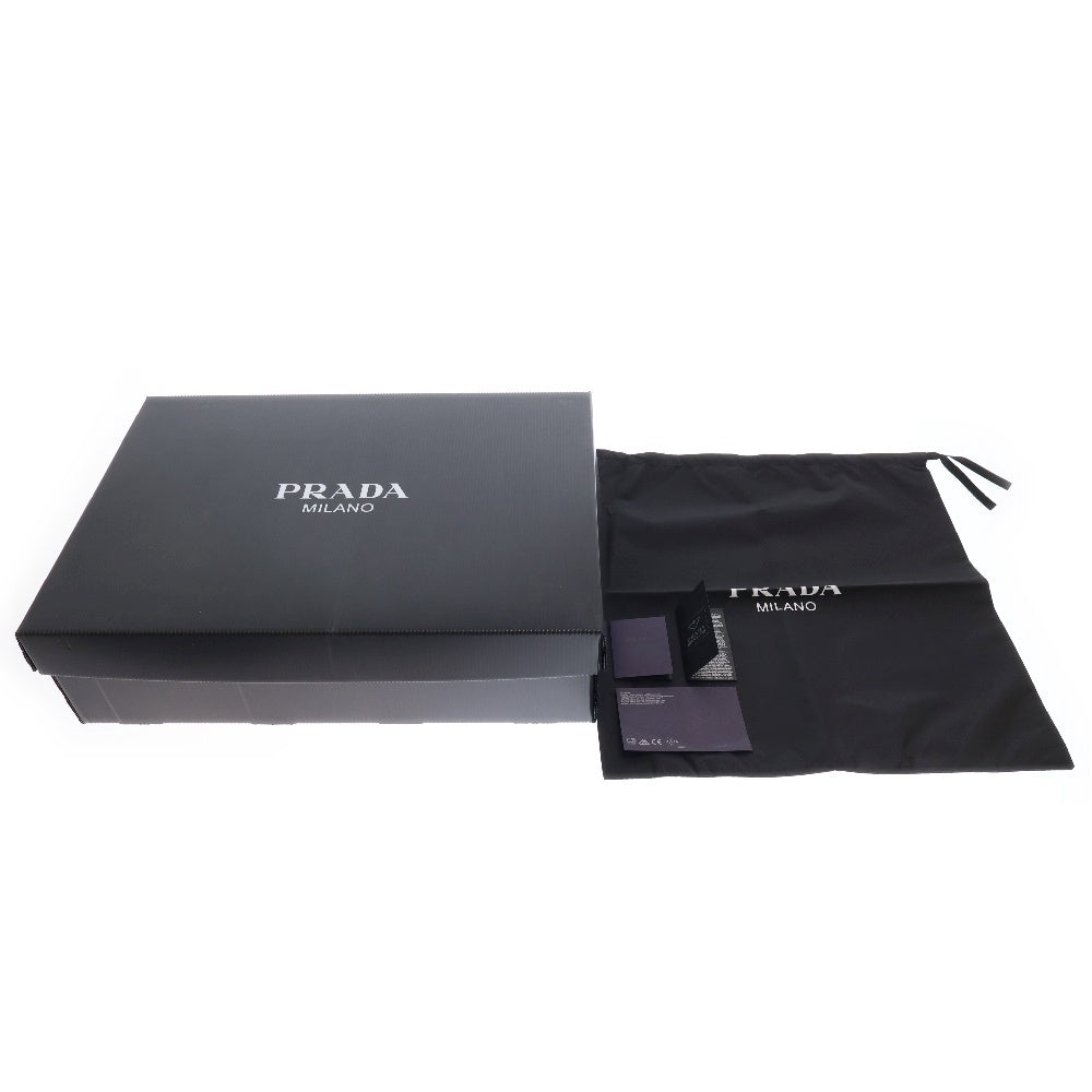 PRADA(プラダ) モノリス ボア ハイカットブーツ ブラック ナイロン×ファー シューズ #38 靴