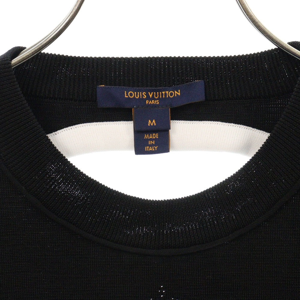 LOUIS VUITTON(ルイヴィトン) モノグラム 半袖ニットワンピース ブラック RW222J レディース
