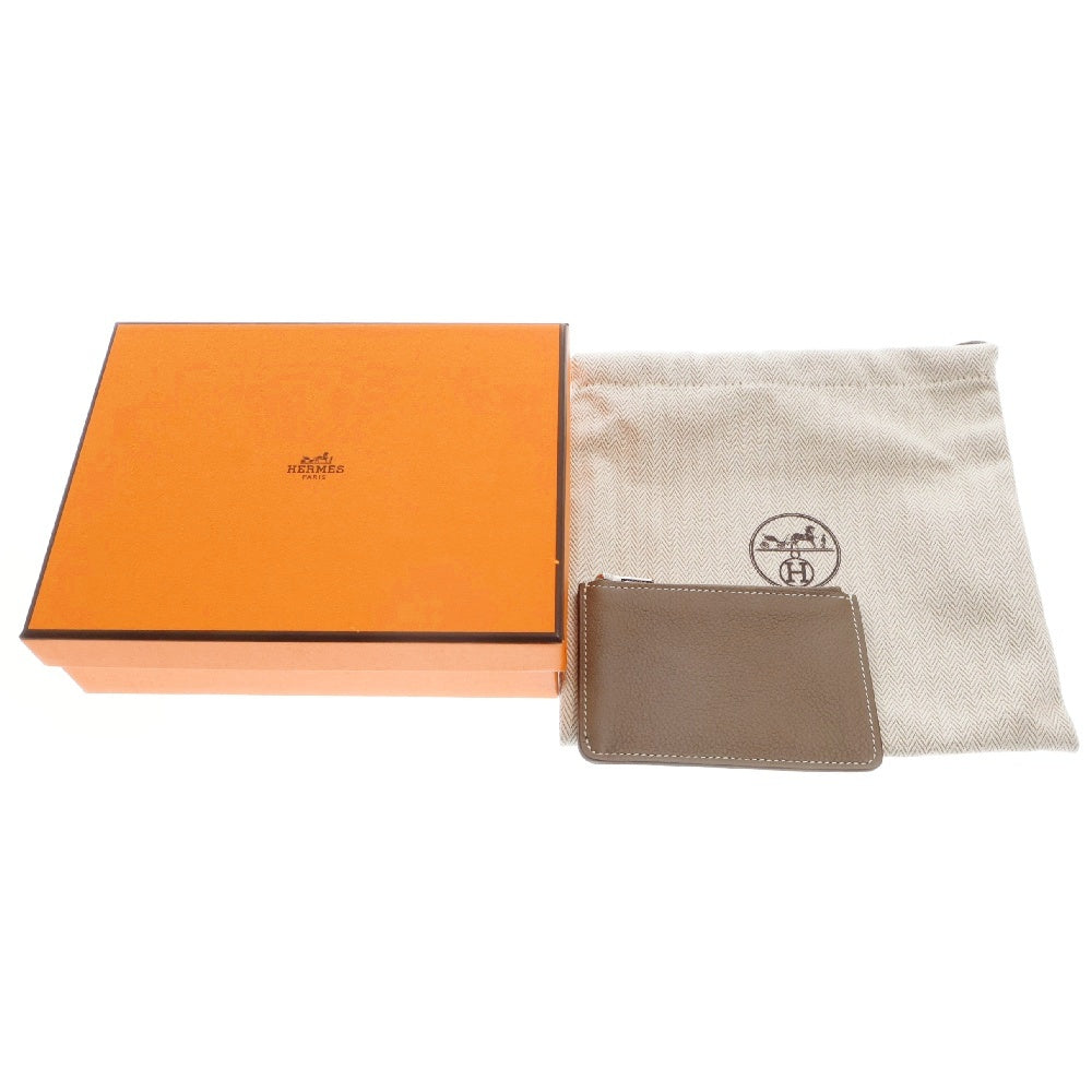 HERMES(エルメス) ロウリス スリム ルリ エトゥープ エバーカラー ブラウン ポーチ 小物入れ シルバー金具 U刻印