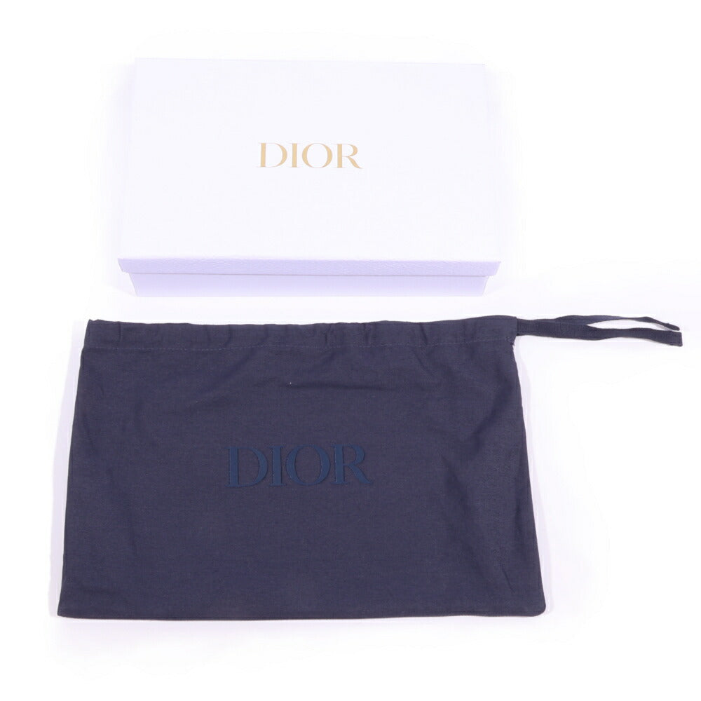 Christian Dior(クリスチャンディオール) ディオールオム オブリーク ロゴ バーティカル ラウンドファスナー ウォレット ブラック レザー 長財布