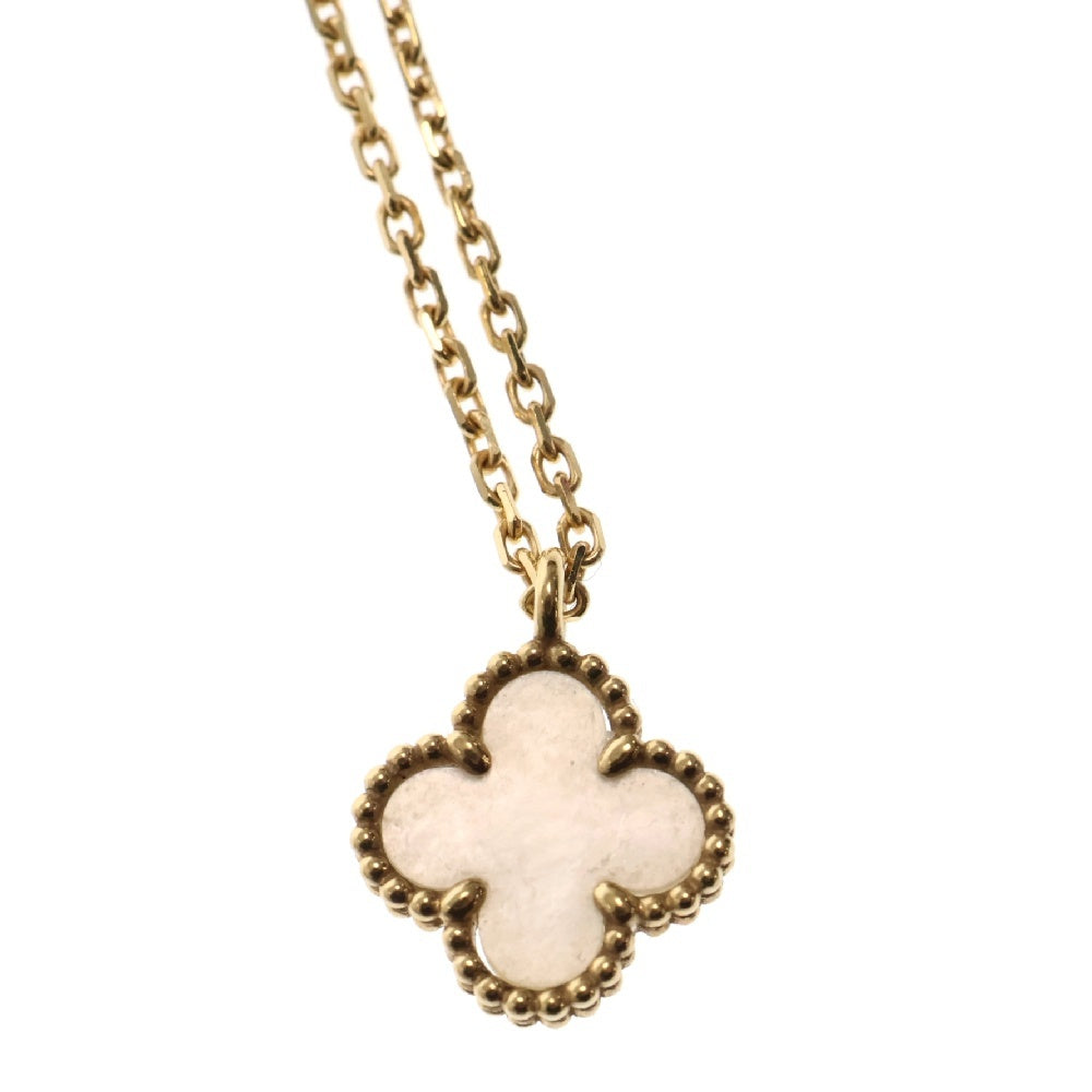 Van Cleef & Arpels(ヴァンクリーフアンドアーペル) スウィート アルハンブラ マザーオブパール ネックレス Au750YG イエローゴールド ジュエリー VCARF69100