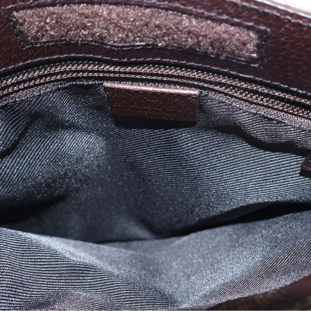 GUCCI(グッチ) GGキャンバス ショルダーバッグ ブラウン×ベージュ レザー×キャンバス 27639