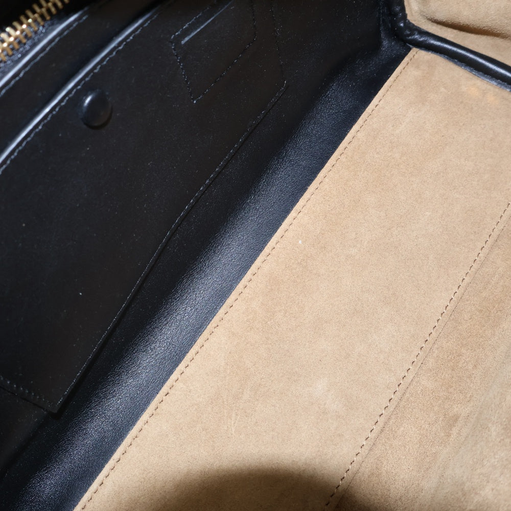 LOEWE(ロエベ) アマソナ28 ネイビー ジャガード×レザー ハンドバッグ トートバッグ ネイビー ゴールド金具