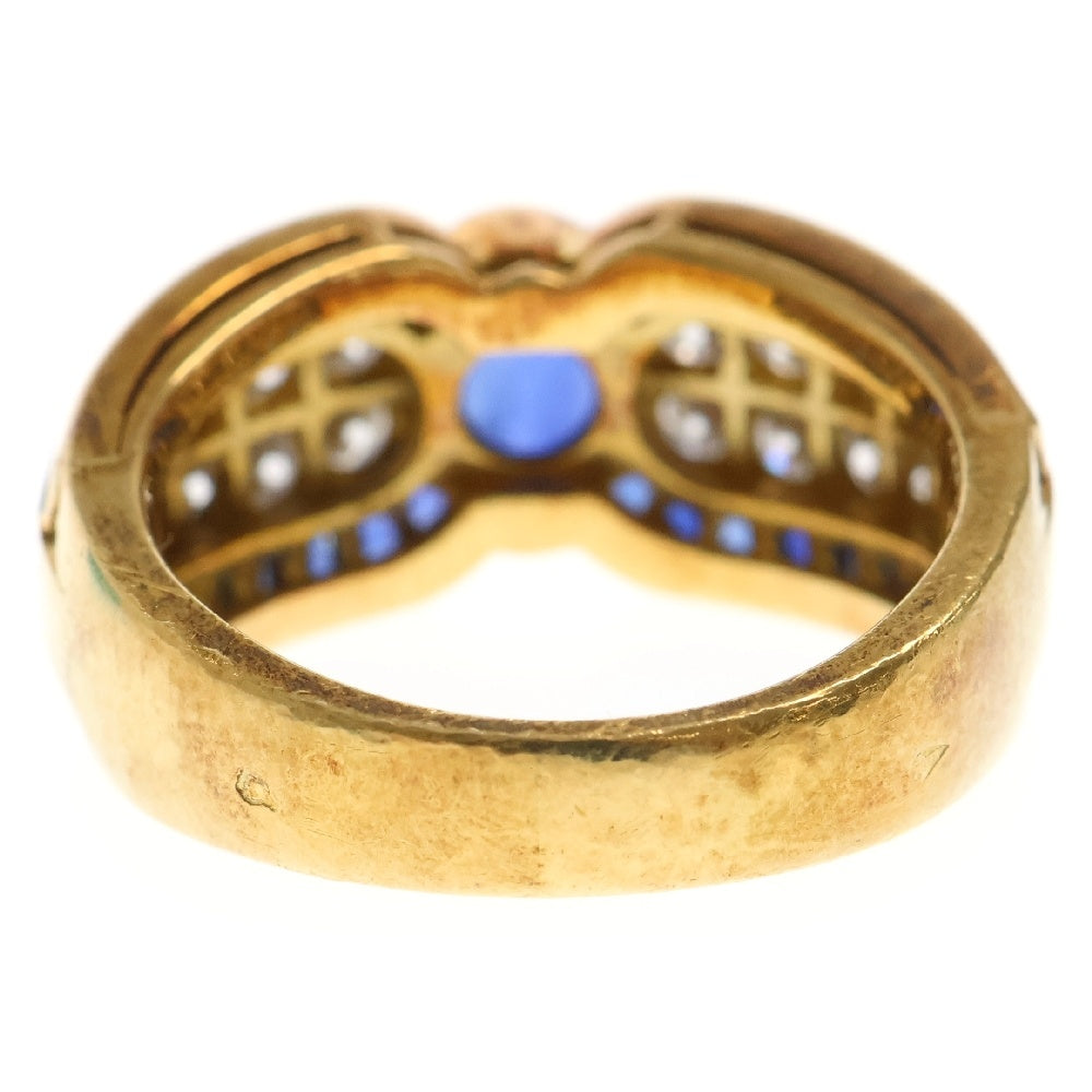 Van Cleef & Arpels(ヴァンクリーフアンドアーペル) ヴィンテージ サファイア ダイヤ リング 18KT S2.0ct イエローゴールド 指輪 ジュエリー