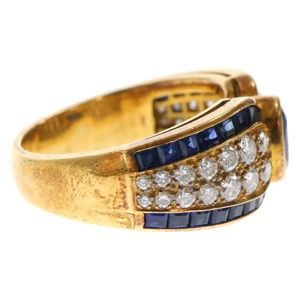 Van Cleef & Arpels(ヴァンクリーフアンドアーペル) ヴィンテージ サファイア ダイヤ リング 18KT S2.0ct イエローゴールド 指輪 ジュエリー